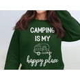 thumbnail image 5 of Camping is My Happy Place Sweatshirt, Cute Camper Graphic, Outdoor Adventure Cozy Top, Camping Lover Gift, Comfy Casual Wear (3XL, Black), 5 of 11