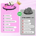 thumbnail image 5 of Vibespark 12V Bumper Car for Kid with Remote Control, Ride on Toys for Toddlers w/ 360 Degree Spin, 3 LED Lights, 5-point Safety Belit, 3 Speeds, Baby Bumper Car, Pink, 5 of 9