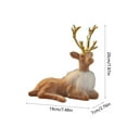 thumbnail image 3 of OEFNTAC Decorations Christmas Reindeer Ornaments Simulated Desktop Animal Figurine Holiday Decoration Table Centerpiece Kid Gift Antlers Scarf 11.42x7.68x2.76in, 3 of 6