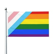 LGBTQ Rainbow Pride Flag Garden Flags 3 x 5 Foot Polyester Flag Double Sided Banner with Metal Grommets for Yard Home Decoration Patriotic Sports Events Parades