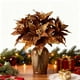 thumbnail image 1 of Árbol de Navidad de tela de alta gama con flores artificiales color café de Maillard., 1 of 6