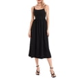 thumbnail image 2 of Faithtur Robe Midi d'Été pour Femmes Couleur Unie Sans Manches Dos Nu Robe de Soirée à Bretelles Spaghetti Robe de Plage, 2 of 9