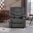 thumbnail image 3 of Leumius Power Lift Recliner Chair for Adult,Oversized Recliner with Massage and Heating,Ergonomic Lounge Chair with 2 Cup Holders for Living Room, Bedroom,Gray, 3 of 10