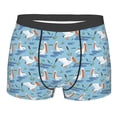 thumbnail image 4 of Goofa Pelican Reed And Fish Printed Men's Boxer Briefs Underwear, Moisture-Wicking Underwear, Trunk,Soft and Breathable Cotton Underwear-X-Large, 4 of 9