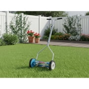 American Lawn Mower Company 2204-14 14-Inch 4-Blade Push Reel Lawn Mower, Blue