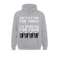 thumbnail image 3 of Ella está comiendo por tres, yo estoy bebiendo por cuatro Sudaderas con capucha de otoño acogedoras con estampado 3D para hombre, ropa deportiva divertida, sudaderas para mujer, 3 of 4