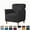 Black, variant on Stretch Armchair Slipcover Anti-Slip Furniture Protector Velvet 1-Piece Banquet Armchair Slipcover for Living Room, Friendly for Pets, Mid Century Modern Style (Black)