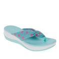 thumbnail image 3 of Clarks Womens Arla Glison Flip Flop Sandals - BLUE W CHERRIES 10 MEDIUM, 3 of 10