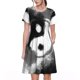thumbnail image 1 of Balery Yin And Yang Vestidos sueltos de manga corta para mujer, vestidos de verano 2025, vestidos casuales de corte A con vuelo., 1 of 6