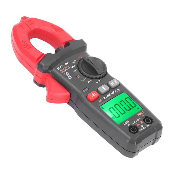 Multimeter Tester, Clamp Meter Wide Application Data Retention LCD Display 4000 Counts LED Flashlight for Repair