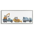 thumbnail image 5 of Stupell Industries Construction Vehicles Bulldozer Trucks Driving Illustration Graphic Art Gray Framed Art Print Wall Art, Design by Dishique, 5 of 5