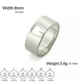 thumbnail image 7 of RSAMD Stainless Steel Hollow Tooth Ring Finger Rings Fashion Dentist Doctor Jewelry-11-Steel, 7 of 7