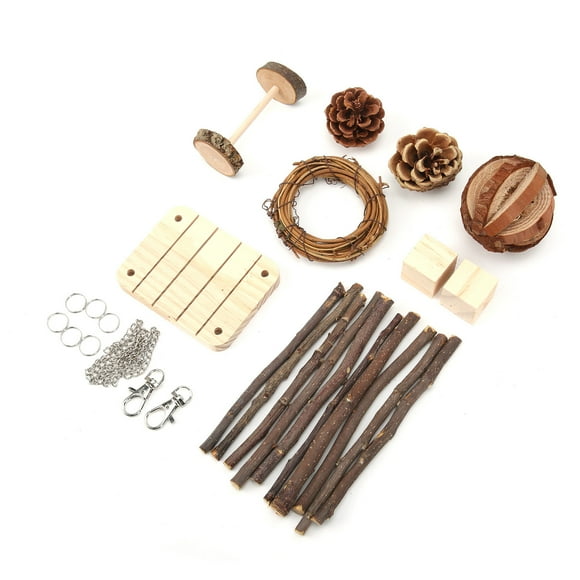Wooden Hamster Toys, Molar Exercise Toys Accessories for Guinea Pig Molar Toys Set for Hamster for Home Pet Shop