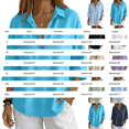 thumbnail image 4 of Collared Casual Blouses, Casual Short Sleeve Blouse Plus Size Shirt Cotton Linen Short Sleeve Shirt Business Casual Outfits Short Sleeve Button Down Shirts Yoga Shirt Basic Solid, 4 of 6