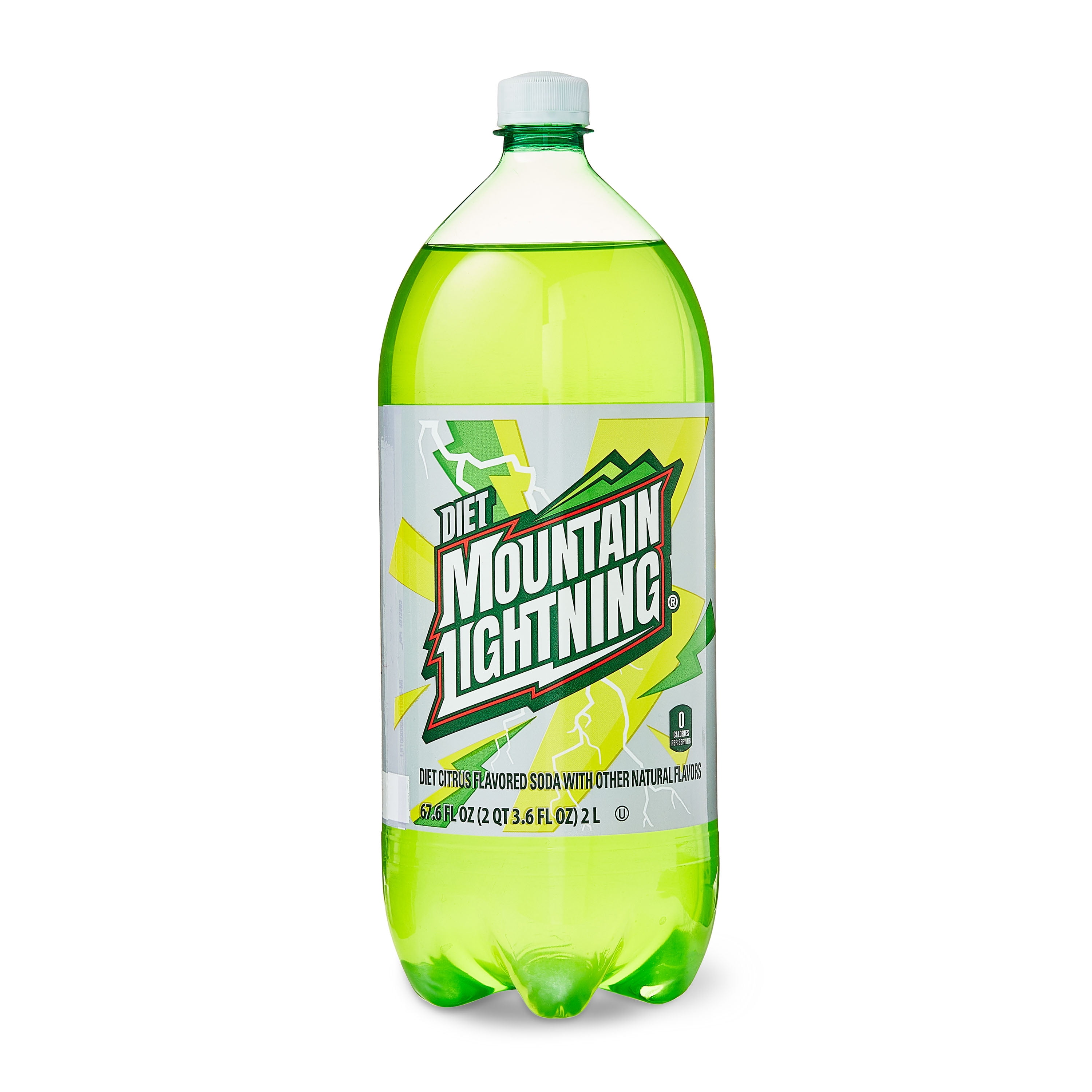 (6 pack) Great Value Diet Mountain Lightning, 2 Liter Bottle