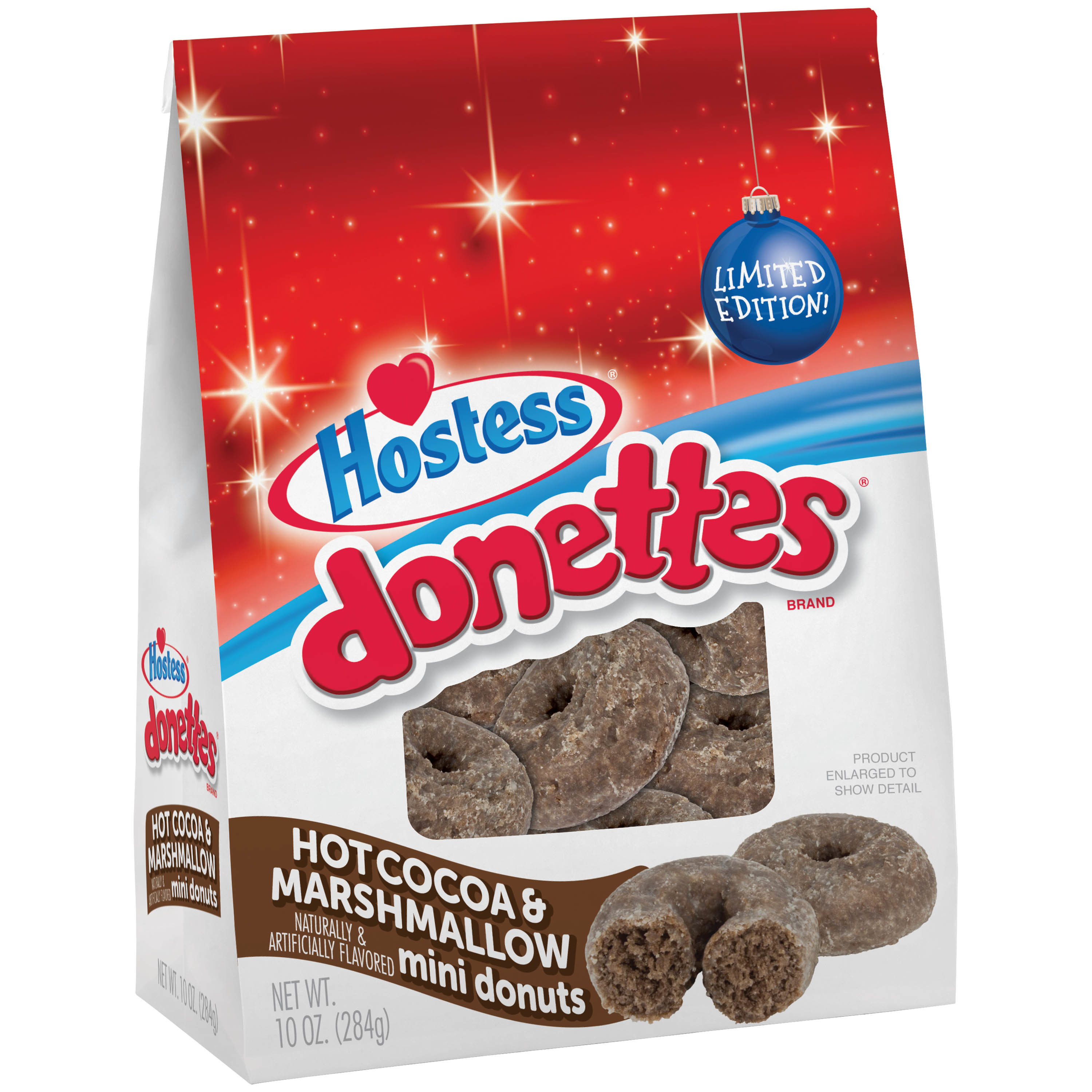 HOSTESS Hot Cocoa & Marshmallow Flavored DONETTES Donuts Bag, 10 oz - image 2 of 10