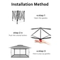thumbnail image 2 of Luku 13x13FT Pop Up Gazebo, Canopy Tent with Mosquito Netting - Outdoor Gazebo for Backyard & Patio Furniture - Pop Up Tent with Wheeled STO-N-Go Cover Bag, 2 of 9