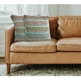 thumbnail image 2 of LR Home Drew Set of 2 Boho Striped 18" x 18" Green/Blue Cotton Blend Adult Decorative Throw Pillows, 2 of 5