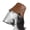Coffee color, variant on Women Men Detachable TPU Full Face Bucket Hat Faux Side Slit Buttons Wide Brim Protective Foldable Fisherman for Sun Cap