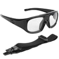 thumbnail image 2 of Gafas De Baloncesto Deportivas Para PC Resistentes A Impactos, Gafas Protectoras Extraíbles Montadas En La Cabeza, Color Negro, 2 of 7