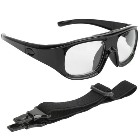 

Impactresistant PC Sports Basketball Glasses Removable Headmounted Protective Goggles(black )