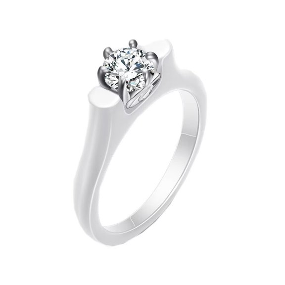 PAMTIER Women's Ceramic 2MM Simple Vintage Cubic Zirconia Inlay Skinny Ring White Size 6
