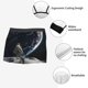 thumbnail image 3 of Balery Astronaut Standing In The Moon Calzoncillos bóxer para hombre, ropa interior de algodón suave y transpirable con cinturilla de nailon-Small, 3 of 5