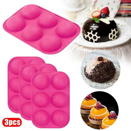 

2PC Kitchen Half Ball Sphere Silicone Cake Mold Muffin Chocolate Cookie Baking Mould Pan Decorating Kit Stand Boxes Cupcake Liners