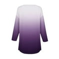 thumbnail image 5 of SwiftWear T-Shirts pour Femmes Mode Tendance Col Rond Manches Mi-Longues T-Shirt Dégradé Décontracté Ample Basique, 5 of 5