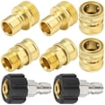 thumbnail image 2 of Pressure Washer Quick Adapters Set, 8 Pcs Quick Disconnect Kit for Power Washer, M22-14mm to 3/8'' Quick Connect, 3/4’’ to 1/2’’ Quick Release Fittings, 2 of 7