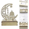 thumbnail image 2 of Lámpara de madera LED de Ramadán Eid Mubarak, decoración del festival musulmán del Ramadán Crescent Star La Free, 2 of 5