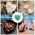 thumbnail image 5 of 5Pcs Heart Stone Quartz, Heart Worry Stones for Balancing Worry Bulk Green,Snow,Grey,Red Black,Brown, 5 of 5