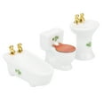 thumbnail image 1 of 1/24 Dollhouse Bathtub, Exquisite Design Concise Structure Excellent Workmanship Dollhouse Bathroom Set, For Kids Children White,Four Leaf Clover,Rose, 1 of 8