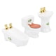 thumbnail image 3 of Juego de baño en miniatura para casa de muñecas, simulación de bañera de cerámica, lavabo, kit de lavabo, trébol de cuatro hojas, 1/24, 3 of 5