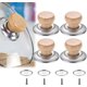 thumbnail image 1 of Wooden Lid Handle Knob, Universal Replacement Knobs, Lid Knobs, Kitchen Utensil Replacement Universal Knobs, for Most Pot Lid Replacement, 4 Pieces, 1 of 5