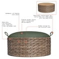 thumbnail image 3 of Beautiful Wicker Reversible-Top Outdoor Ottoman and Coffee Table with Cover by Drew Barrymore, Brown/Thyme, 3 of 11