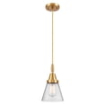 thumbnail image 3 of 447-1P-PN-G64 Innovations Lighting Cone - 1 Light Cord Hung Mini Pendant-6.25 Inch Wide and 9.13 Inch Tall-Polished Nickel Finish-Seedy Glass Color, 3 of 7