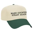 thumbnail image 3 of Make Country Strait Again Hat, Funny Adjustable Snapback Baseball Cap with Embroidered Slogan, Vintage Retro Trucker Style Hat for Men and Women, Country Music Fan Accessory, 3 of 5