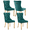 Green(Golden Plating Legs), variant on LegaHome Dining Room Chairs Set of 4, Modern Upholstered Velvet Dining Chair with Nailhead Trim&Solid Wood Legs, Tufted Button Padded Accent Chairs Set for Kitchen Dining Room Living Room, Gray