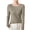 Khaki, variant on Long Sleeve Sweaters for Women Fall Winter Cozy Round Neck Slim Wool Undershirts Casual Solid Color Knitwear