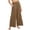 Brown, variant on Women's High Waisted Wide Leg Pants Elegant Faux Suede Palazzo Trousers Casual Work Slacks