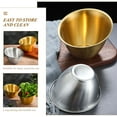 thumbnail image 2 of LEEYNEER Stainless Steel Inclined Basin Fruit Metal Popcorn Bowl Lettuce Vegetable Mixing Bowls Mini, 2 of 6