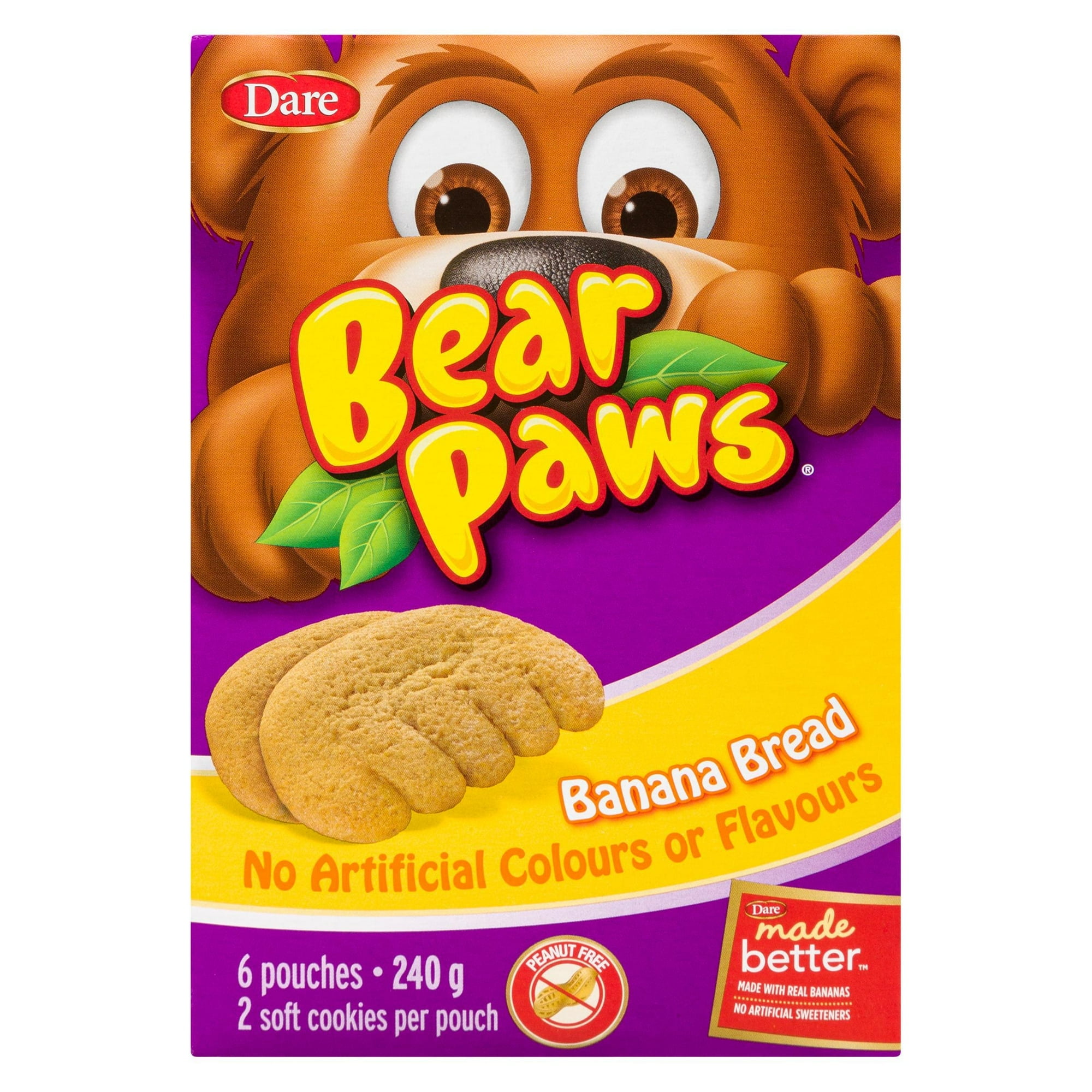 Bear Paws Banana Bread Cookies, Dare, 240 g