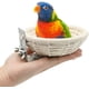 thumbnail image 4 of Nido de pájaro de cuerda de algodón, nido de cría de periquitos hecho a mano cálido para el invierno, nido de pájaros para jaulas de periquitos que se posan, con suaves cojines, 4 of 6