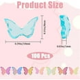 thumbnail image 2 of 1 Box 100Pcs Mini Butterfly Ornament Miniatures Tiny Resin Butterflies Cabochon Fairy Garden Statues Dollhouse Micro Landscaping Potted Decoration for Crafts Art Decor Nail Phone Charms 1set, 2 of 9