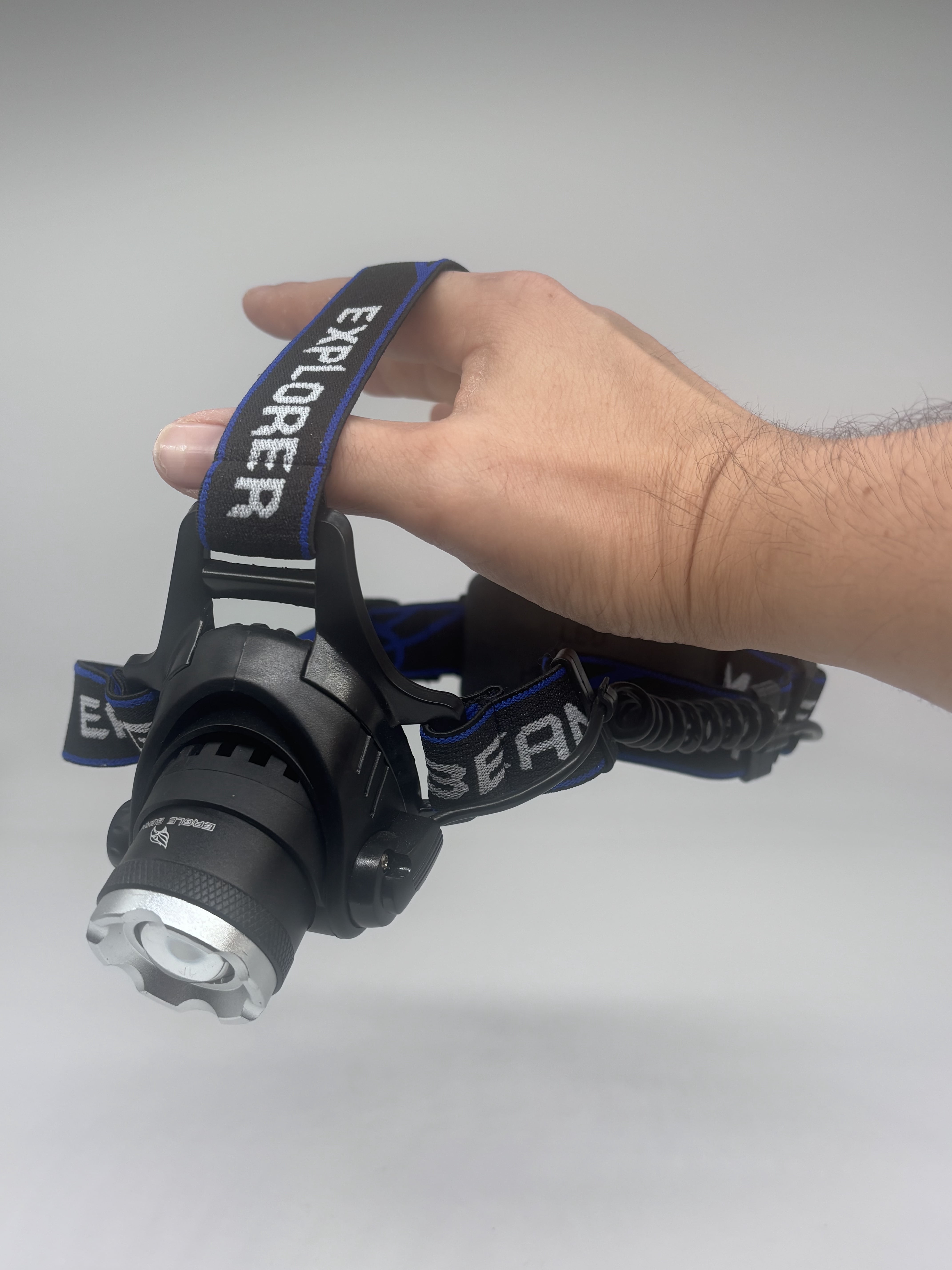 Eagle Beam Explorer Headlamp 1000 Lumens, Rechargeable, Long Lasting, 3 Modes, Zoomable, Carrying Case, IPX-5 Water Resistant