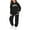 Black, variant on Gaexia Girls Fall Outfits Size 10-12 ,Girls' Long Sleeve Hoodie And Sweatshirt With Letter Print For Casual Wear And Outdoor Activities