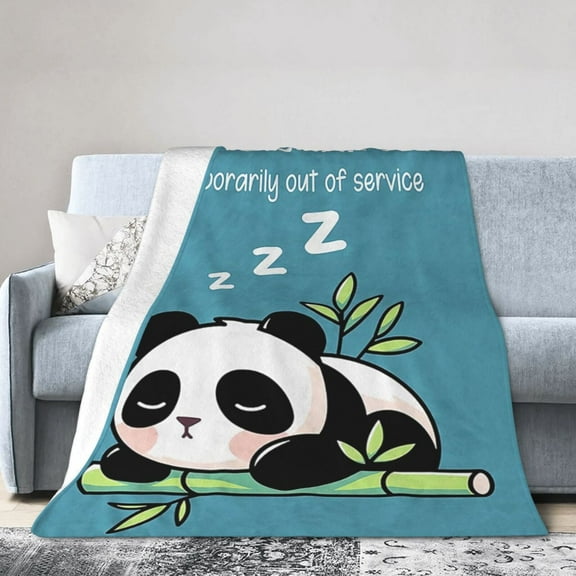 Gifts for Mom, Mom is Charging Blanket, Mothers Day Birthday Blue Panda Gifts for Women, Pregnancy Gifts for Expecting Mama 50x40