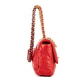 thumbnail image 5 of Pre-Owned Chanel Red Classic 19 Flap Handbag Lambskin Quilted Leather, 5 of 10