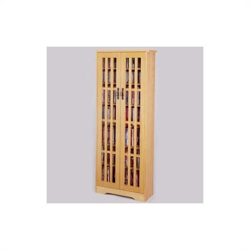 Pemberly Row 62 Cd Dvd Wall Media Storage Cabinet In Oak Walmart Com Walmart Com